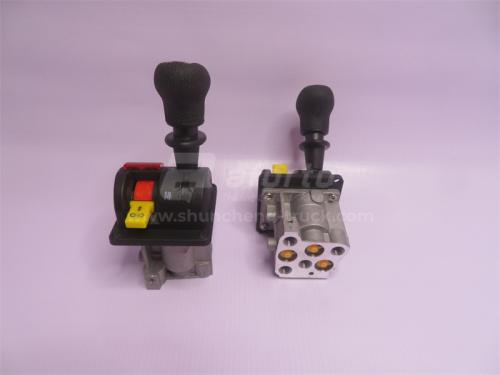 Клапан подъёма кузова воздушный с замедлителем 4 отв. (для насоса Hayward)