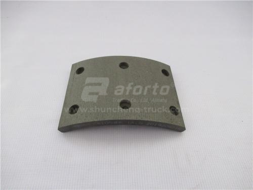 Накладка колодки тормозной FOTON OUMAN ETX 1094 передней верхняя 130mm 6 отв