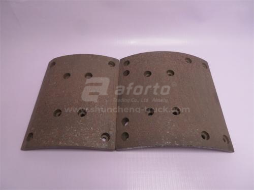 Накладка колодки тормозной SHAANXI F2000/3000 задней 220*235 8/10 отв QINYAN