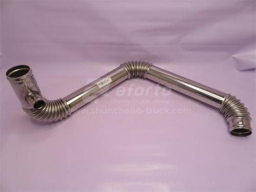 Трубка системы охлаждения HOWO металлический L -образный 0035