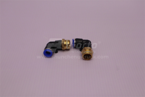 Фитинг воздушный угловой резьба=03=3/8=16mm под трубку Ф8 (металл+пластик) LPL