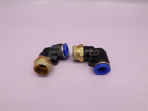 Фитинг воздушный угловой резьба=04=1/2=20mm под трубку Ф12 (металл+пластик) LPL