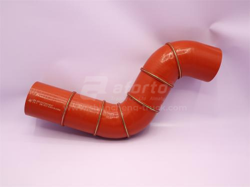 Патрубок интеркулера 100*100 (синий ,S -образный) SHAANXI F2000 4037 QINYAN