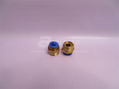 Фитинг воздушный прямой резьба=04=1/2=20mm под трубку Ф10 (металл+пластик) LPC 10-04