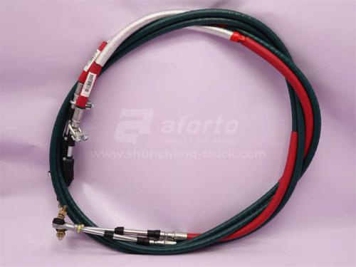 Трос переключения передач КПП HOWO 2008/SHAANXI F3000 3.4M красный (оригинал)