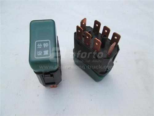 Переключатель щитковый NORD BENZ часы кабины водителя  с закрытыми кнопками (Euro II/III)