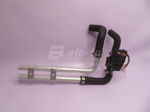 Труба крана печки SHAANXI X3000/X5000 алюминневый в сборе