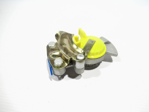 Соединительная головка на прицеп желтая с клапаном M16x1.5 (оригинал)