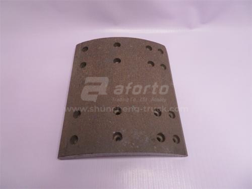 Накладка колодки тормозной FUWA 16T/20T полуприцепа 209*220*15*18 16 отв. QINYAN