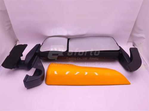 Зеркало SHAANXI X3000 боковое левое в сборе желтый