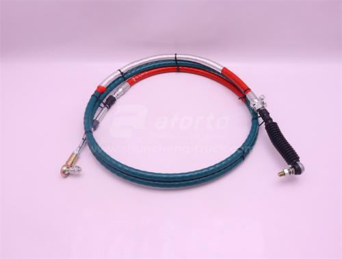 Трос переключения передач КПП HOWO T5G 3.402 м красный (хорошее качество)