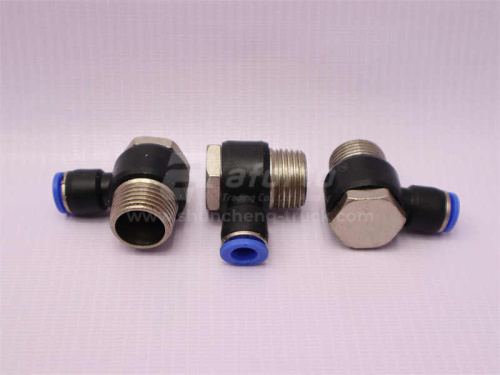 Фитинг воздушный угловой резьба=04=1/2=20mm под трубку Ф8 (металл+пластик) LPH