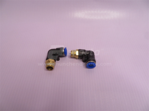 Фитинг воздушный угловой резьба=02=1/4=12mm под трубку Ф8 (металл+пластик) LPL