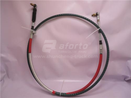 Трос переключения передач КПП HOWO 2010 3.4 м красный (хорошее качество)