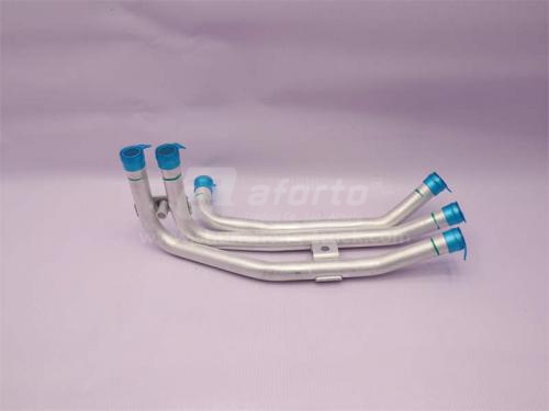 Труба крана печки SHAANXI X3000 алюминневый в сборе (оригинал)