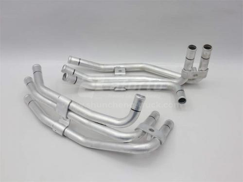 Труба крана печки SHAANXI X3000 алюминневый в сборе