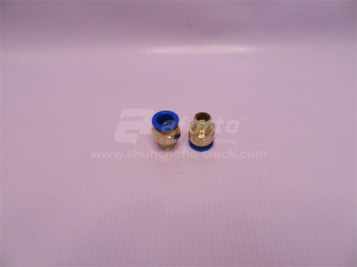 Фитинг воздушный прямой резьба=02=1/4=12mm под трубку Ф12 (металл+пластик) LPC 12-02