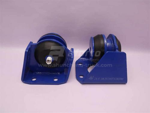 Подушка двигателя SHAANXI F3000 WP10 4*2/6*4 (самосвал) задняя правая QINYAN