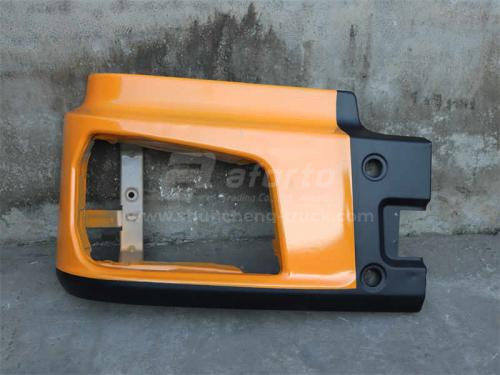 Бампер SHAANXI X3000 самосвал металлический желтый правая