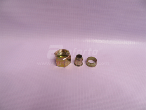 Фитинговый комплект трубки (Вальцовка) (три детали, резьба = 14)