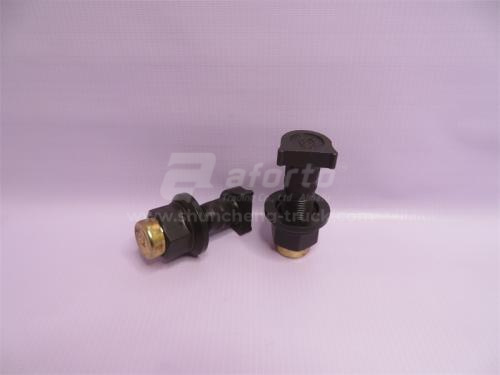 Шпилька колеса 22*64*1.5 SHAANXI переднего с насечкой QINYAN