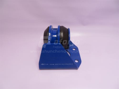 Подушка двигателя SHAANXI F3000 WP10 4*2/6*4 (самосвал) задняя левая QINYAN