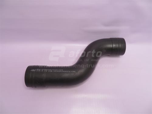 Патрубок радиатора HOWO верхний 55*67*320/120 S -образный QINYAN