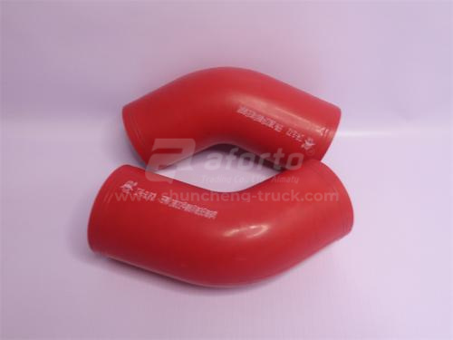 Патрубок радиатора SHAANXI F3000 верхний 55*60 QINYAN