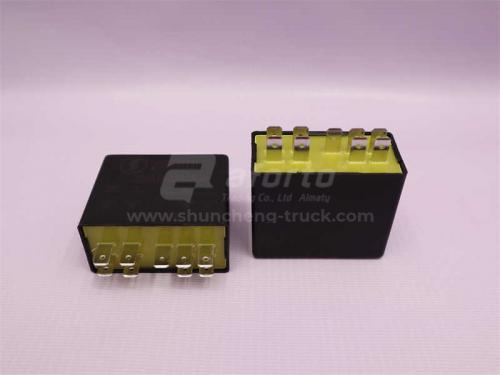 Реле поворотов SHAANXI X3000/F2000 (9 контактов)  пластмасса+?металл (оригинал)