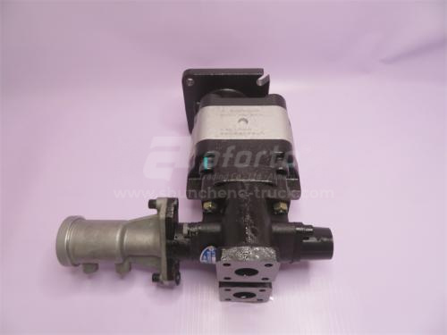 Гидронасос подъёма кузова CBD-F100 (6 шлицов правого вращения с клапаном) (оригинал) Гидронасос подъёма кузова CBD-F100 (6 шлицов правого вращения с клапаном) (оригинал)