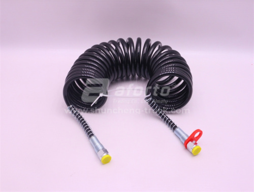 Шланг воздушный витой на полуприцеп черный (8,5 метров) AFORTO