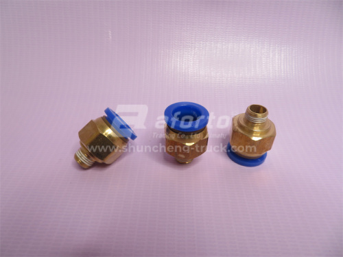 Фитинг воздушный прямой резьба=01=1/8=10mm под трубку Ф12 (металл+пластик) LPC 12-01