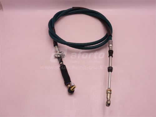 Трос переключения передач КПП HOWO 2010 3,3 м черный (оригинал)