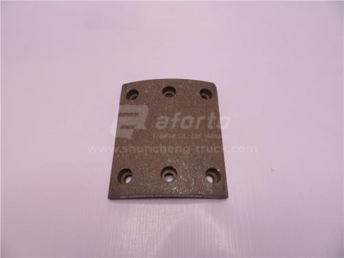 Накладка колодки тормозной STEYR передней верхняя 160*150 6 красн