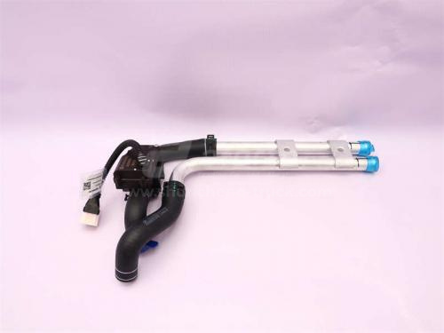 Труба крана печки SHAANXI X3000/X5000 алюминневый в сборе (оригинал)