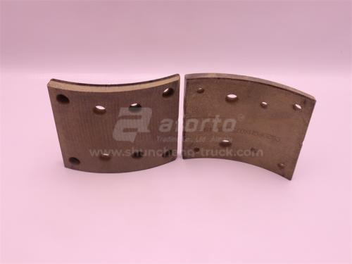 Накладка колодки тормозной HOWO 2013/TX передней 160 8 отв. (оригинал)