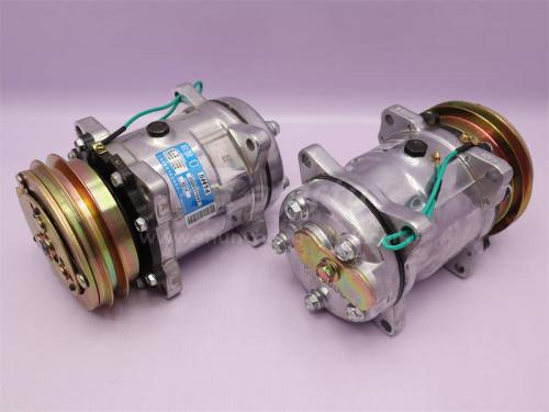 Компрессор кондиционера SHAANXI F3000 под (1 проточка) R134A (хорошее качество)