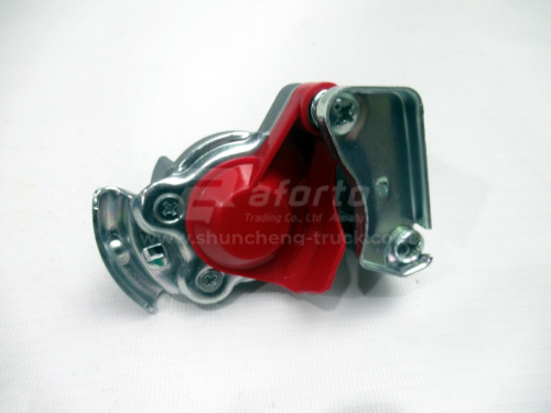 Соединительная головка на прицеп красная с клапаном M16x1.5 УНИВЕРСАЛЬНОЕ 9522002210