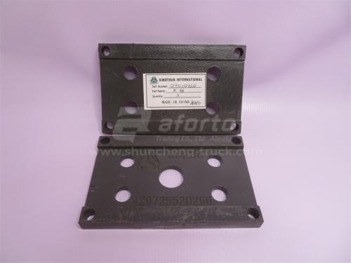 Пластина подушки рессоры HOWO 2008 верхняя (оригинал)
