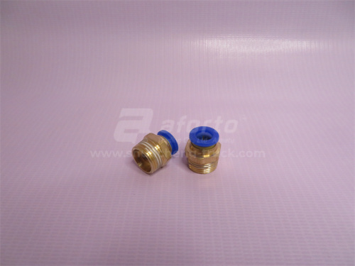 Фитинг воздушный прямой резьба=03=3/8=16mm под трубку Ф8 (металл+пластик) LPC 8-03