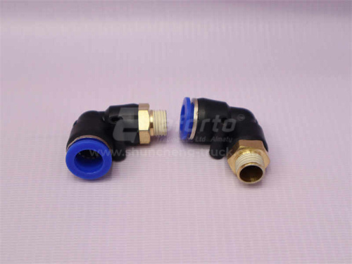 Фитинг воздушный угловой резьба=02=1/4=12mm под трубку Ф12 (металл+пластик) LPL