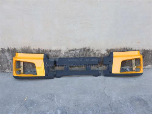 Бампер SHAANXI X3000 самосвал металлический желтый левая+средний+правая