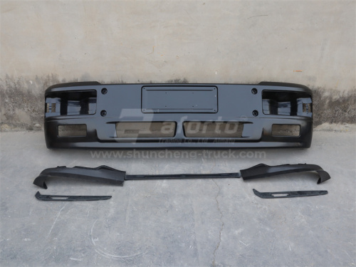 Бампер SHAANXI F2000 цельный металлический черный (хорошее качество)