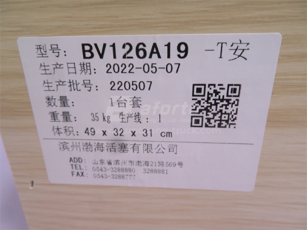 Поршневая группа WP10 (4 клапана) BOHAI