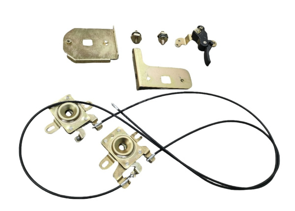 Замок капота в сборе с тросом SHAANXI F3000 (оригинал)