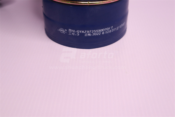 Патрубок интеркулера 100*225 (синий ,S -образный)HOWO QINYAN