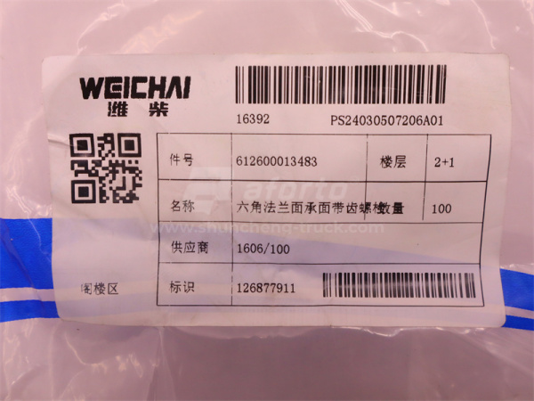 Болт с шляпкой 10*73*1.5 крышки лобовая ДВС WP12.420E32 (оригинал)