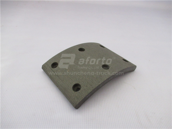 Накладка колодки тормозной FOTON OUMAN ETX 1094 передней верхняя 130mm 6 отв