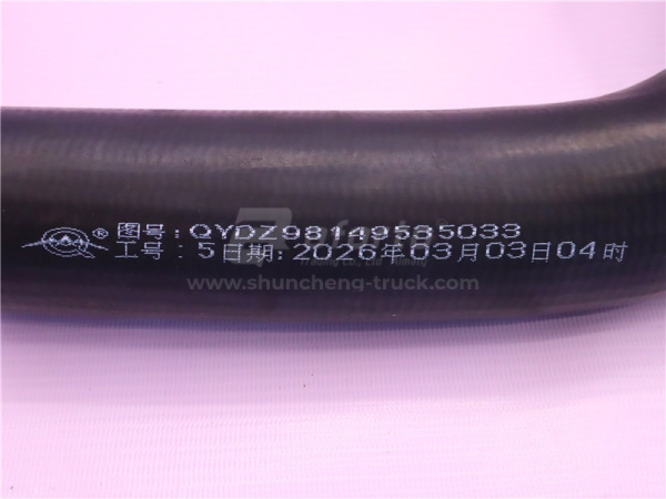 Патрубок радиатора SHAANXI L3000 нижний 48*58*595/161/270 QINYAN