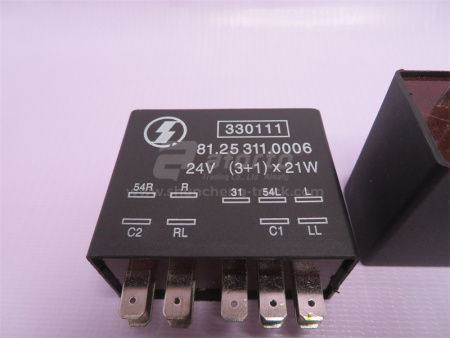 Реле поворотов SHAANXI F2000/X3000 (9 контактов)  пластмасса+?металл (хорошее качество)